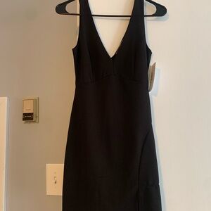 NanaMacs Black Backless Dress